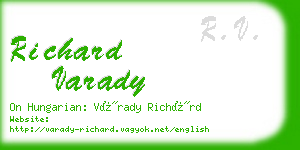 richard varady business card